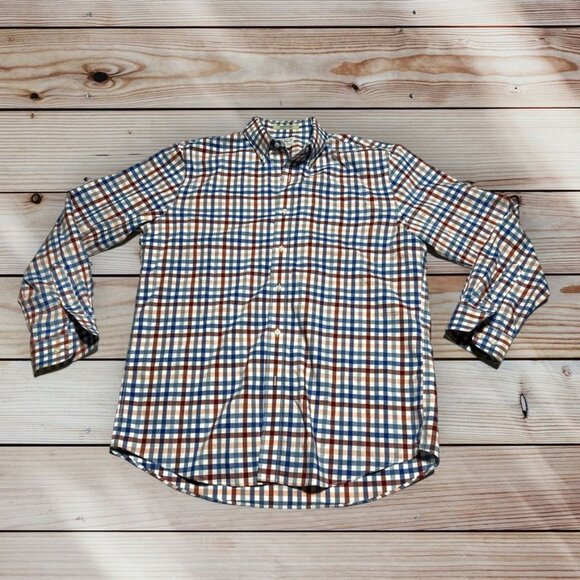 L.L. Bean Plaid Button Front Shirt Size Large - Picture 8 of 8
